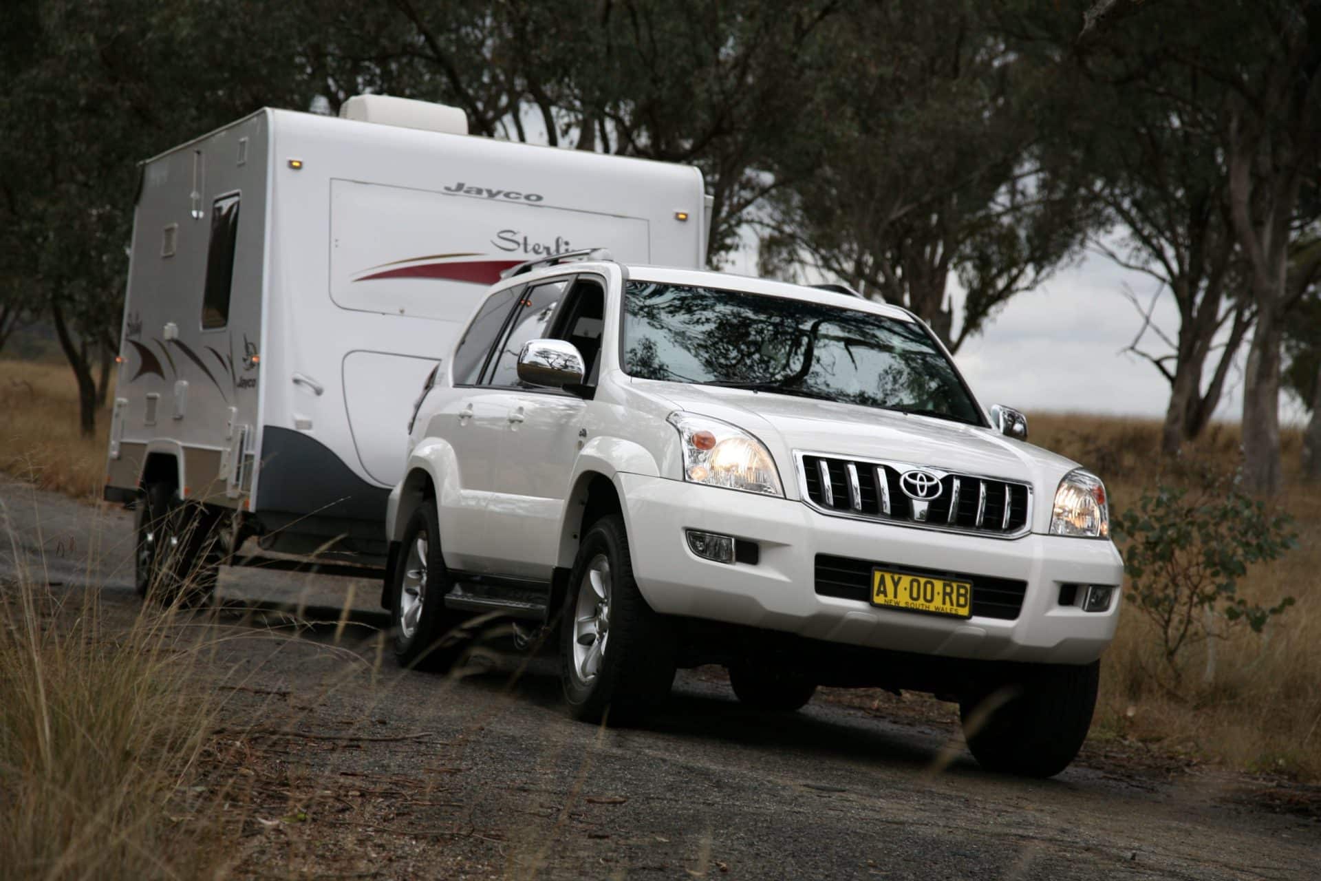 On-road tyre pressures towing