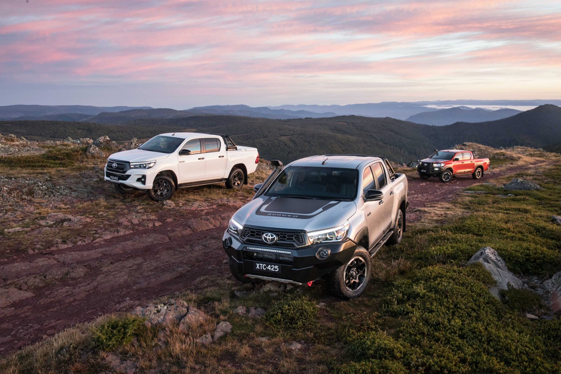 2018 Toyota Hilux Rugged X (front), Rogue (left) And Rugged (rear)