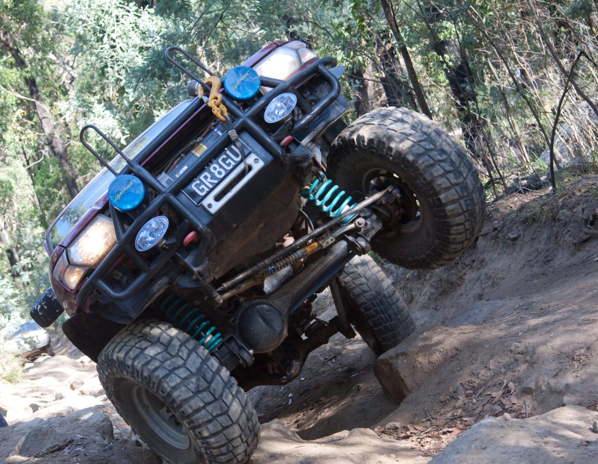 4X4 vehicle on an off-road track