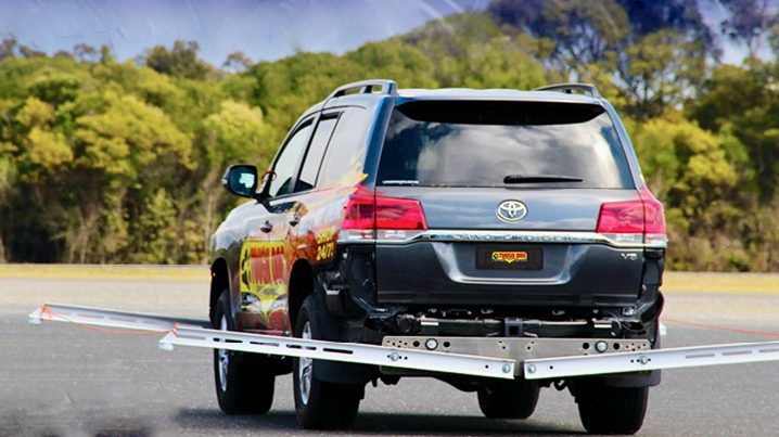 A Tough Dog 200 Series LandCruiser undergoing GVM testing