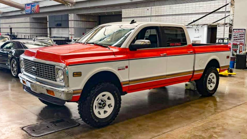 Late model Silverado with classic sheet metal conversion 