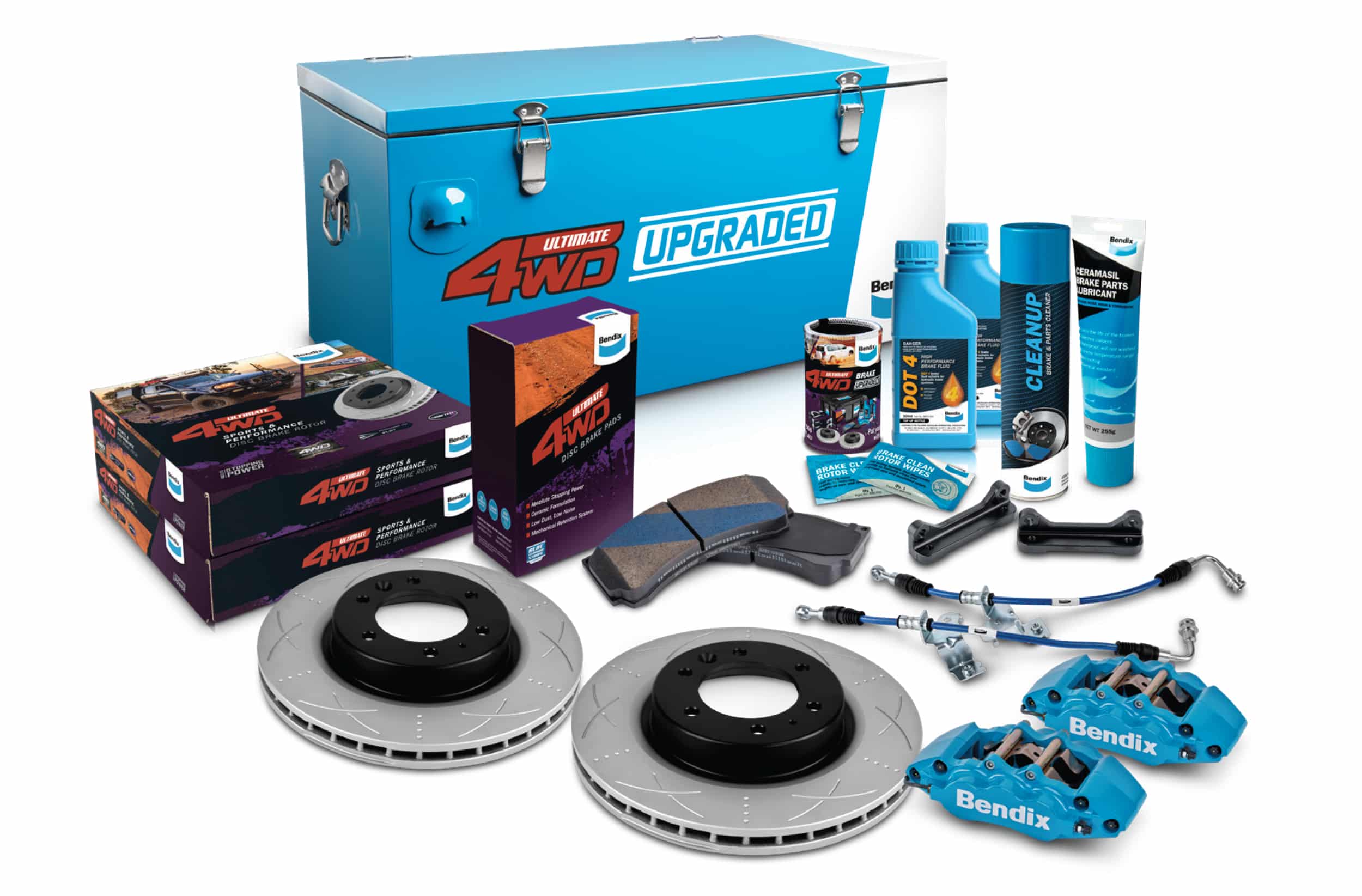 The Bendix Ultimate 4WD Big Brake Upgrade Kit comes with everything you need