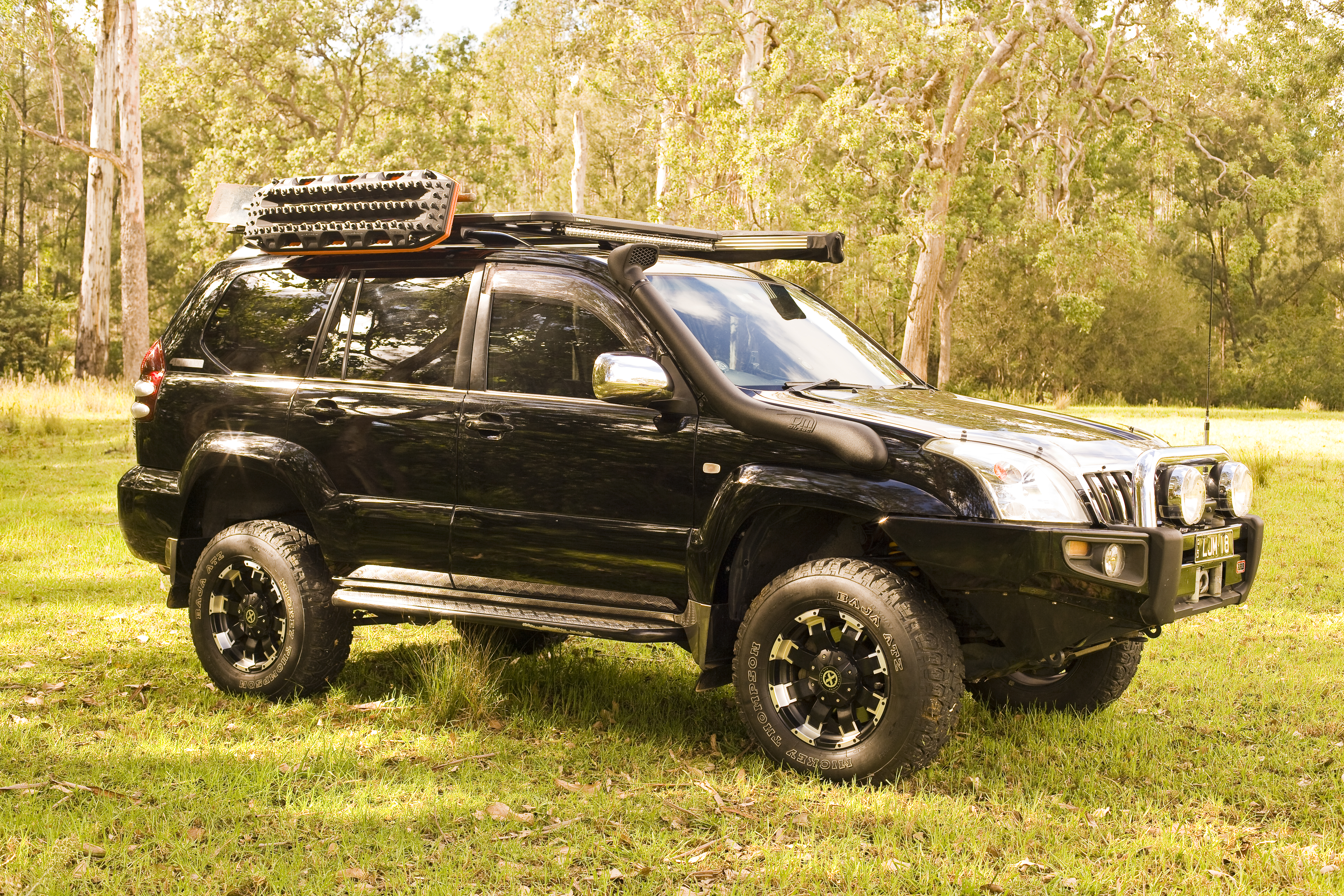 Vehicle with roof rack