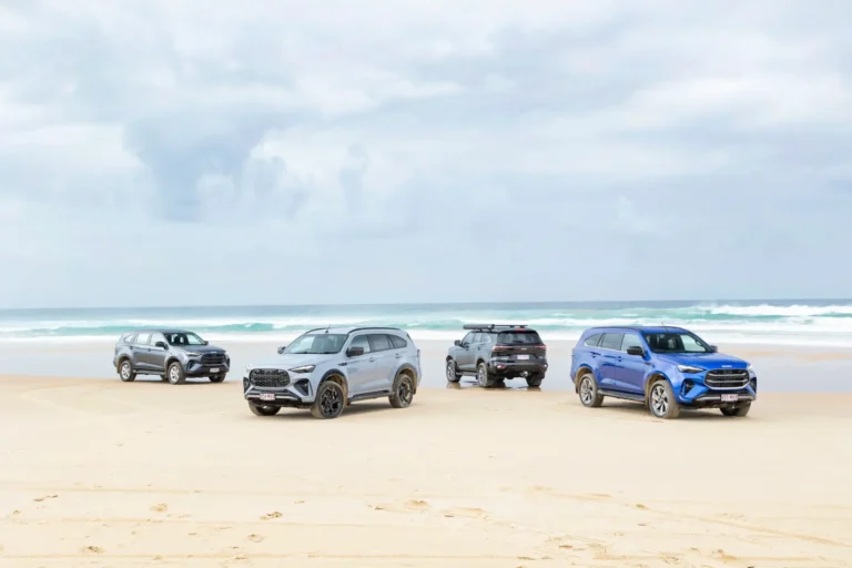 2025 Isuzu MU-X line up on the sand