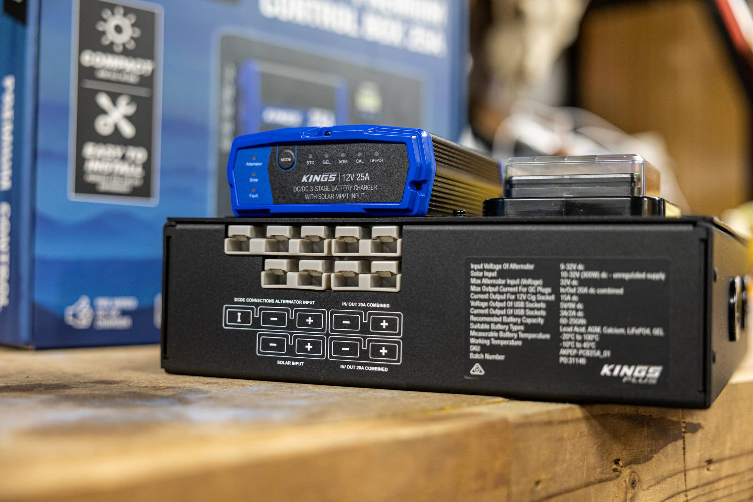 Close-up of Kings Premium Control Box showing tidy wiring, switches and fuses