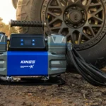 Kings Thumper Max Digital Air Compressor inflating tyre