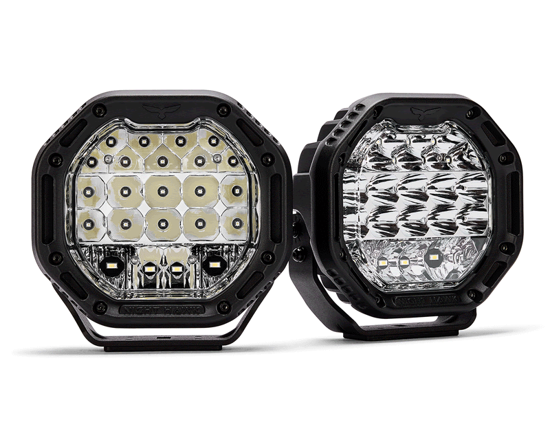 Night Hawk ADV 7-inch driving lights with covers