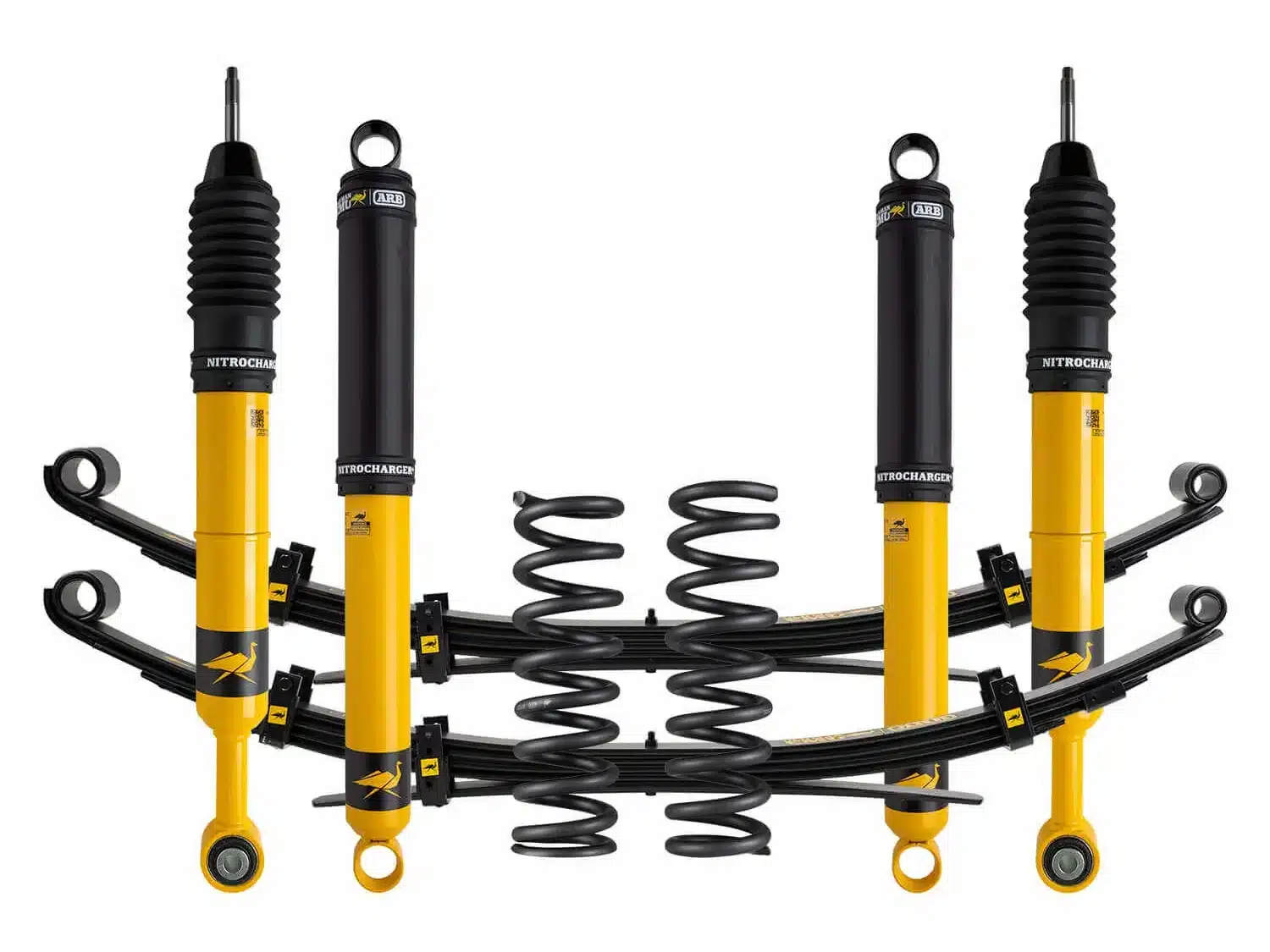 ARB Old Man Emu Nitrocharger Sport shock absorbers with three front spring options for different load configurations