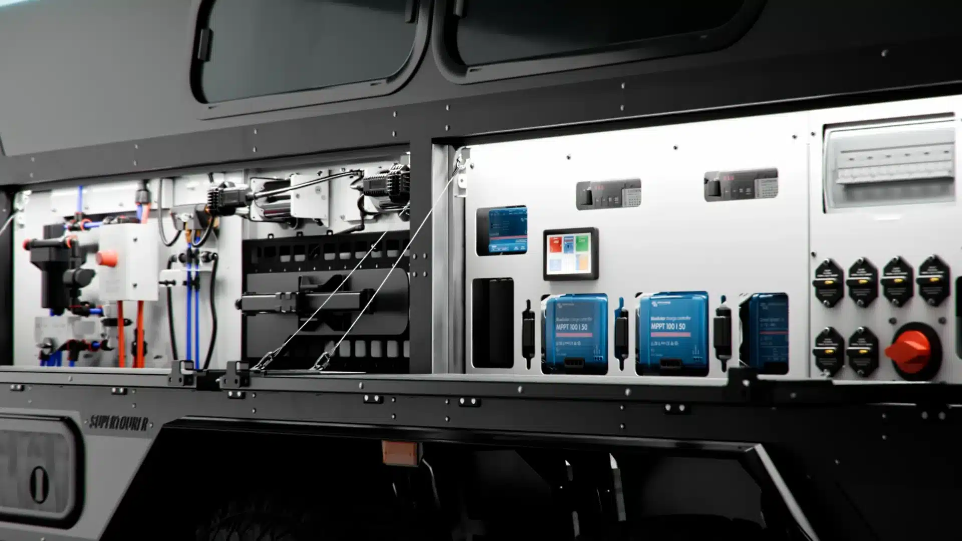 Complete Victron electrical system with 920Ah lithium batteries and 3000W inverter