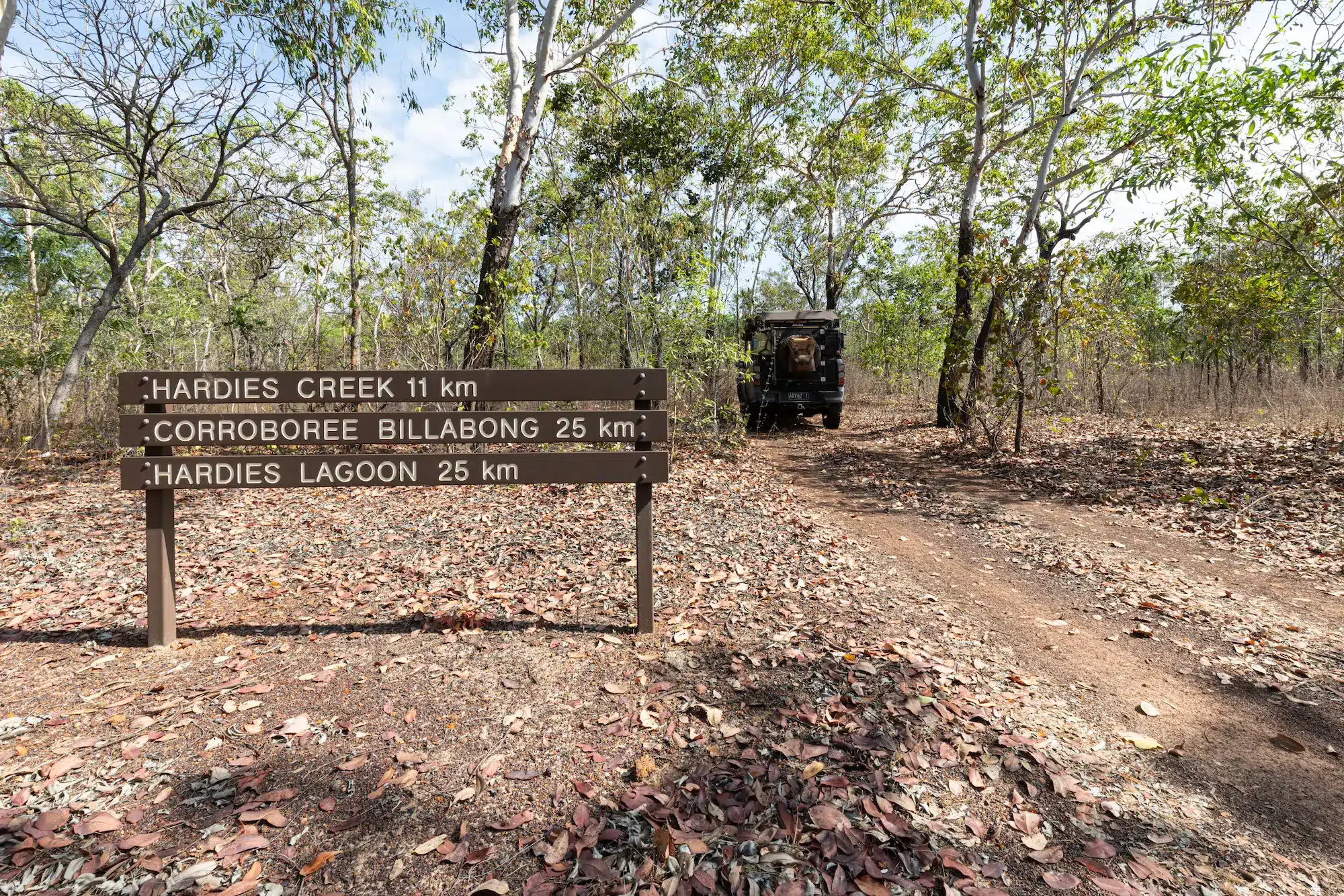 4WD driving through Mary River National Park tracks
