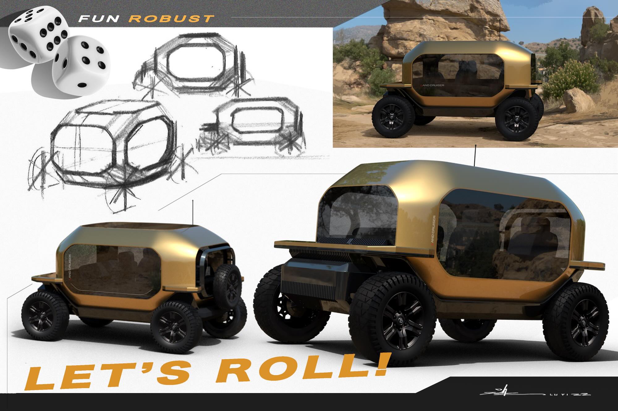 LandCrusier FJ Concept Drawing 1