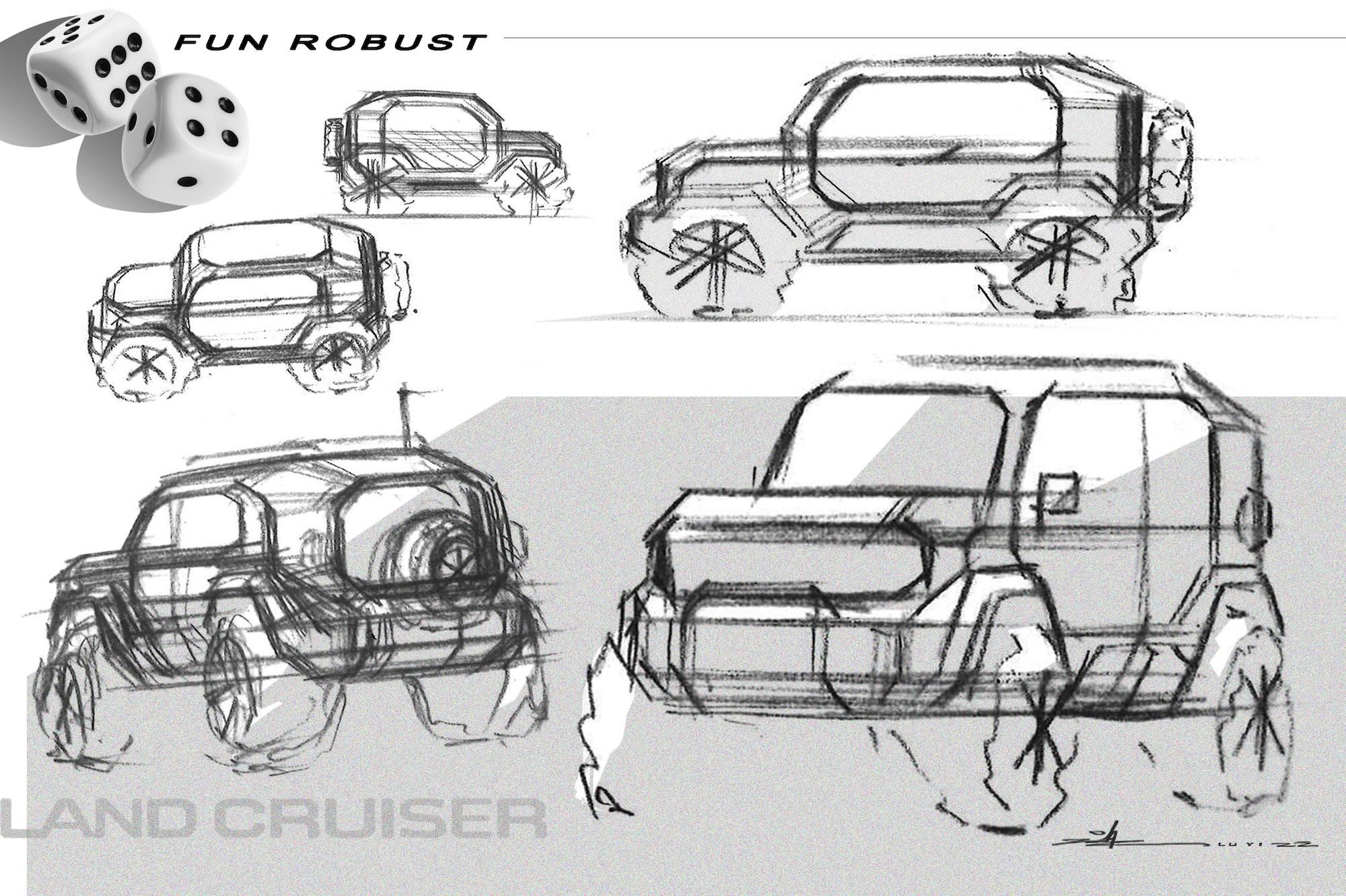 LandCrusier FJ Concept Drawing 2