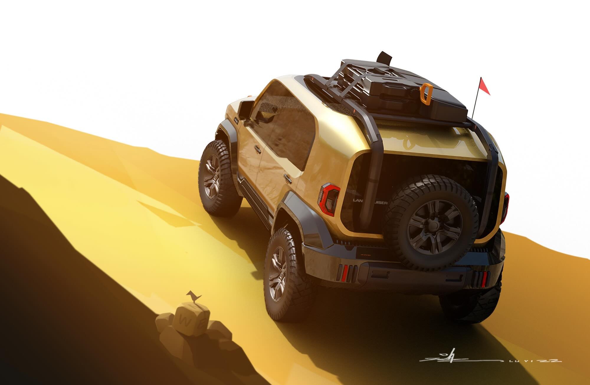 LandCrusier FJ Concept Drawing 7