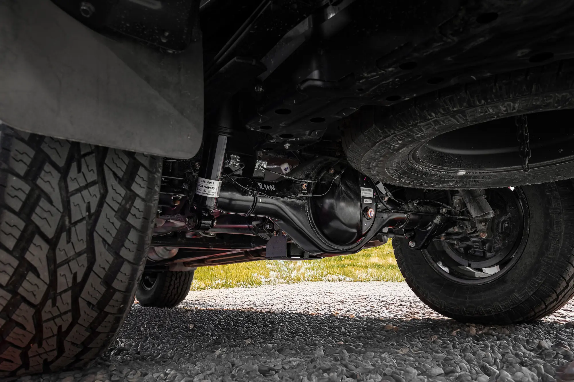 Leaf spring rear suspension setup on the new D27 model chassis