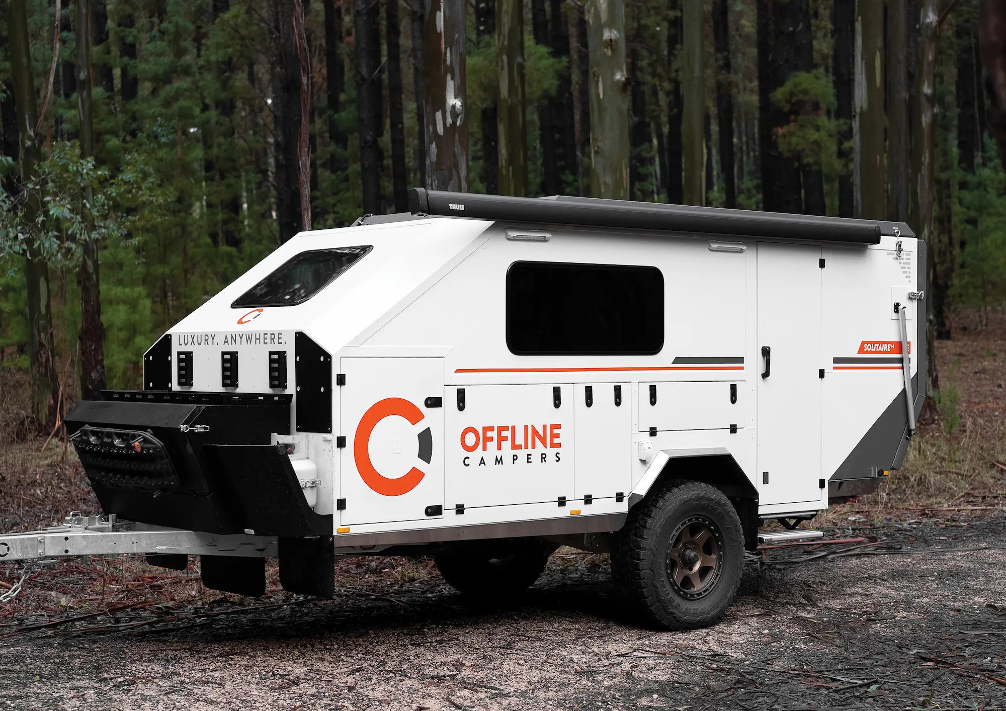 Offline Campers Solitaire compact towing profile maintains off-road capability