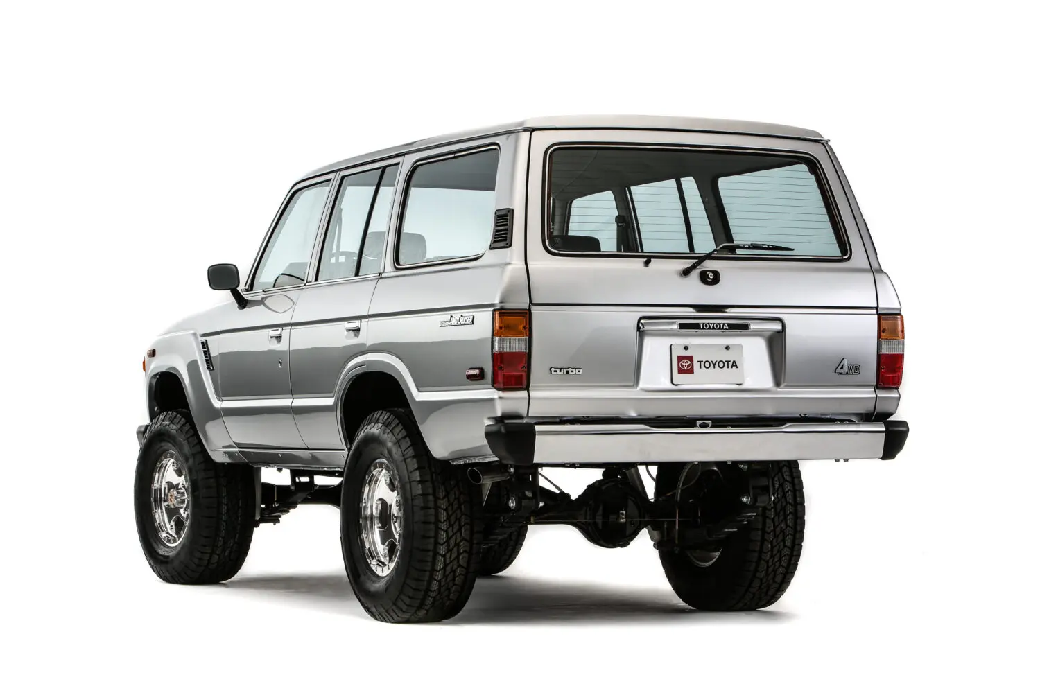 Classic FJ60 Land Cruiser rear three quarter shot