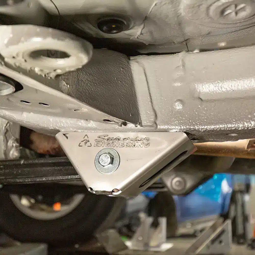 Superior Engineering Suzuki Jimny Radius Arm Guards fitted to vehicle