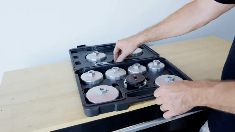 Flexible oil funnel from the Ryco tool range being shaped