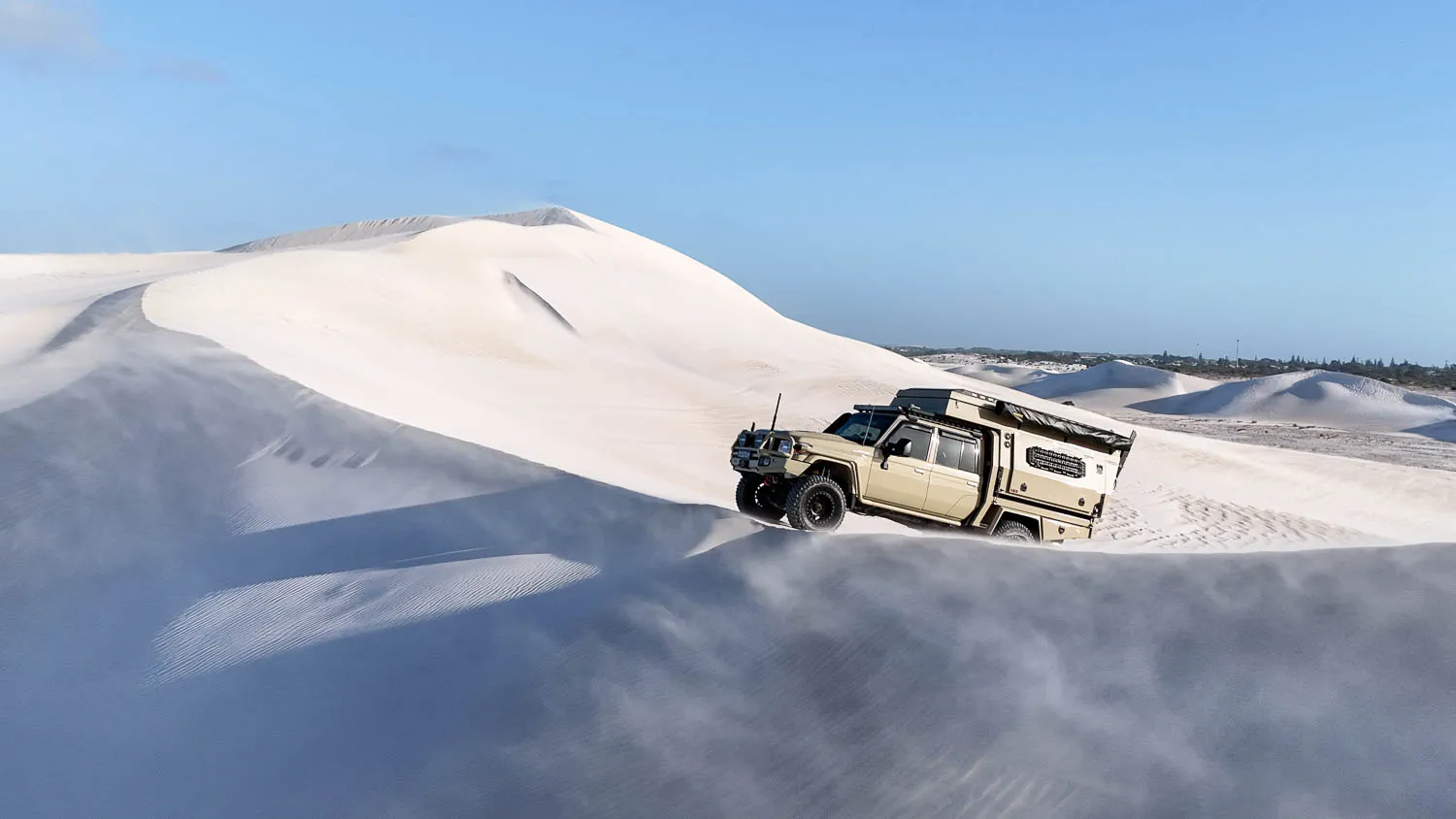 Side profile showing the 300mm chassis extension and canopy proportions