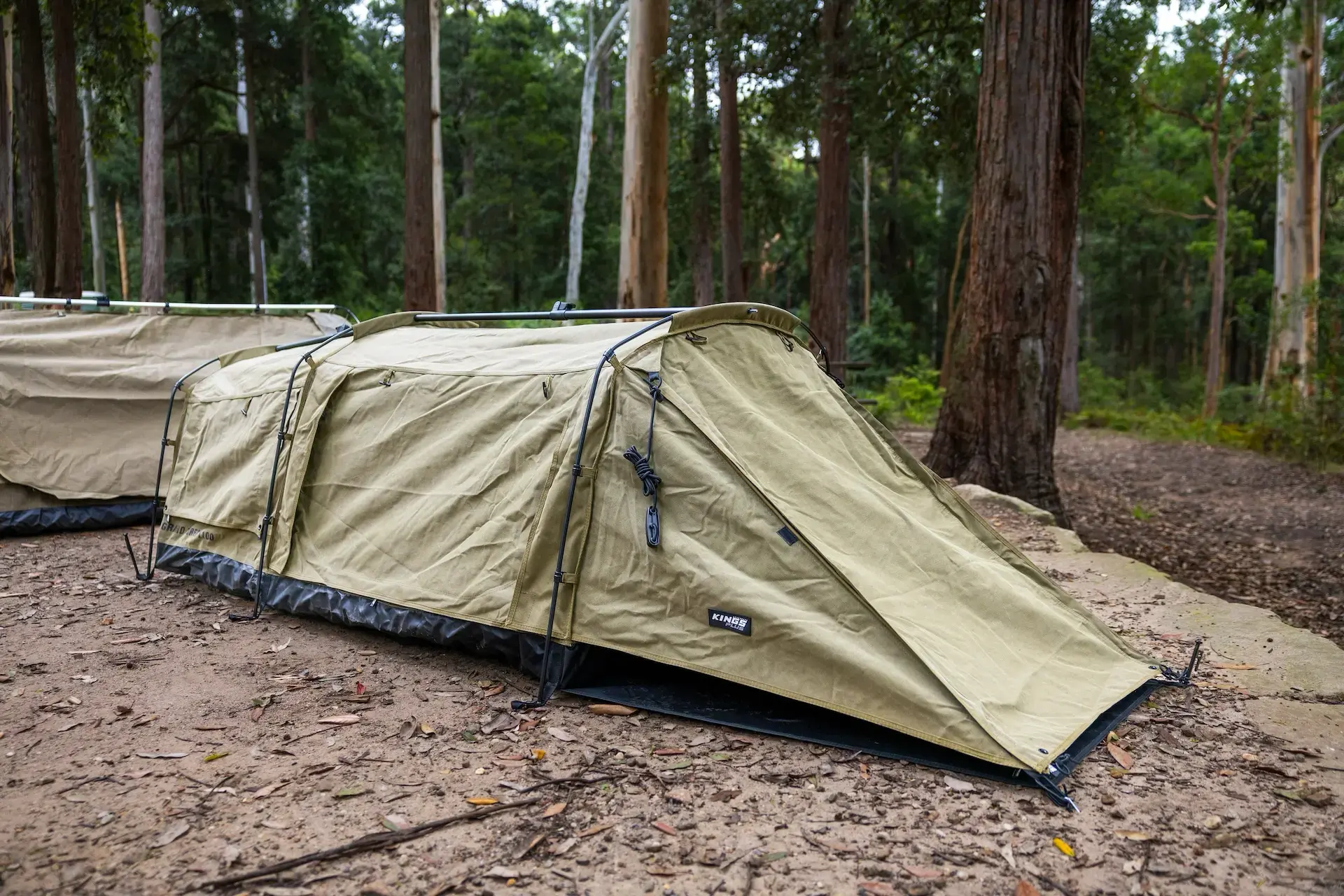 Grand Tourer King Single Swag: Comparison of compact stowage and lighter profile versus double swag models