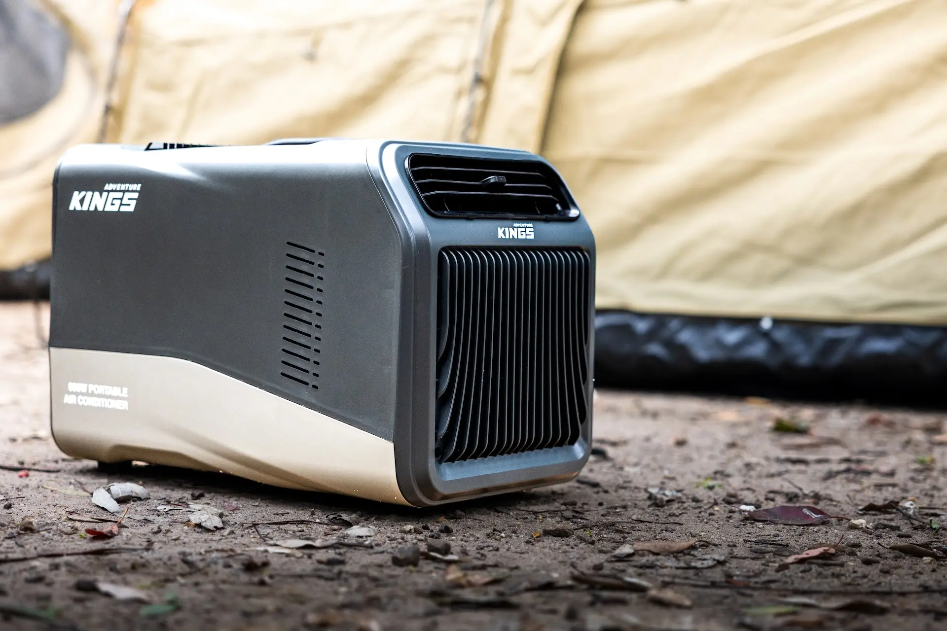 Kings Portable Air Conditioner: Unit positioned outside a camping swag with ducting running inside